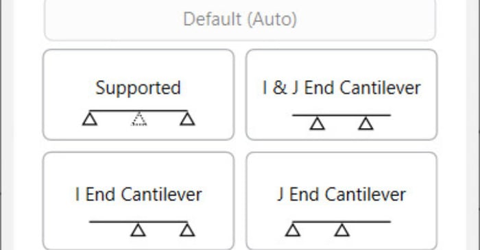 Beam Deflection Ratio Options