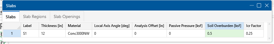 soil overburden RISAFoundation
