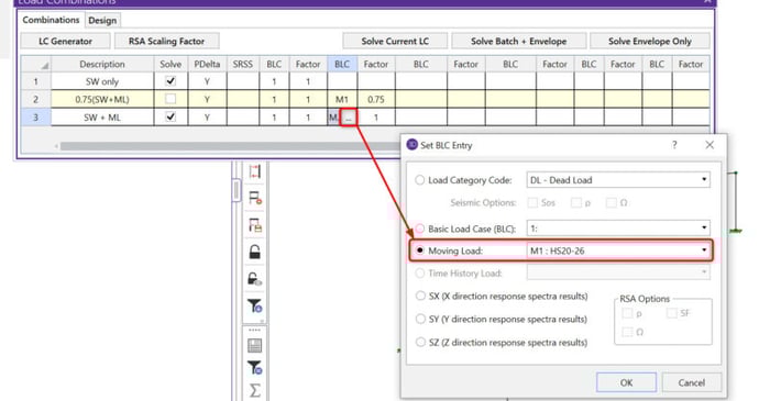 Include Moving Load in Batch Solution