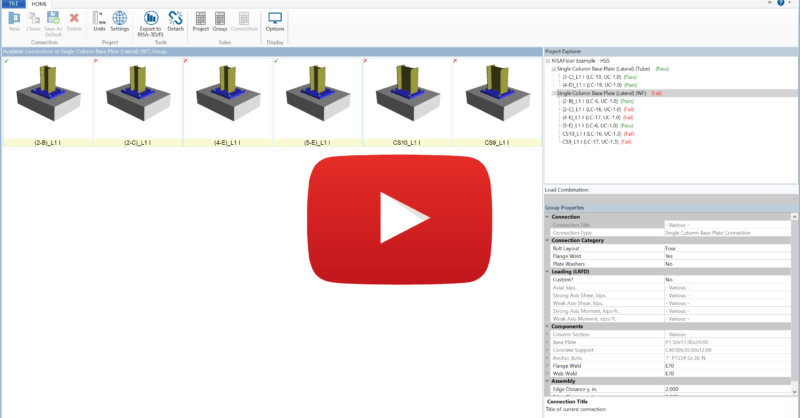 Base Plate Connection Design now Available