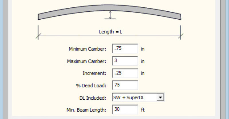 Camber Design Rules in RISAFloor