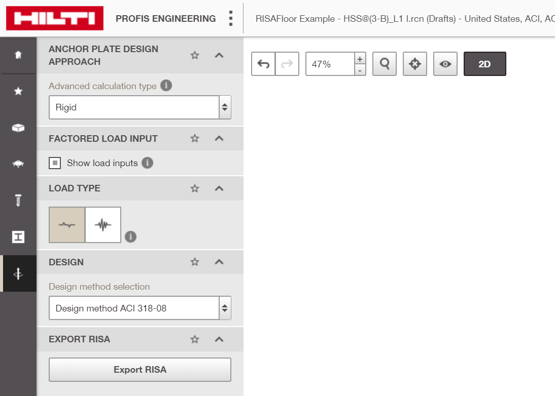 Hilti Profis RISA Export