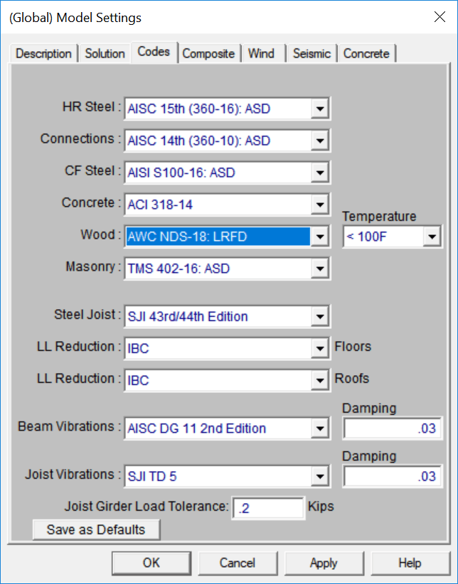 LRFD Wood Design codes