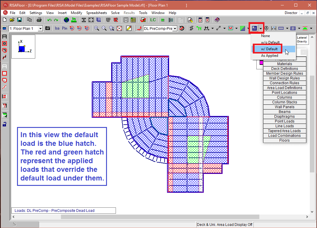 Viewing Loads in RFL 1