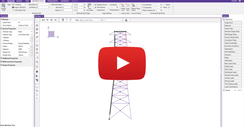 Importing a DXF File into RISA-3D