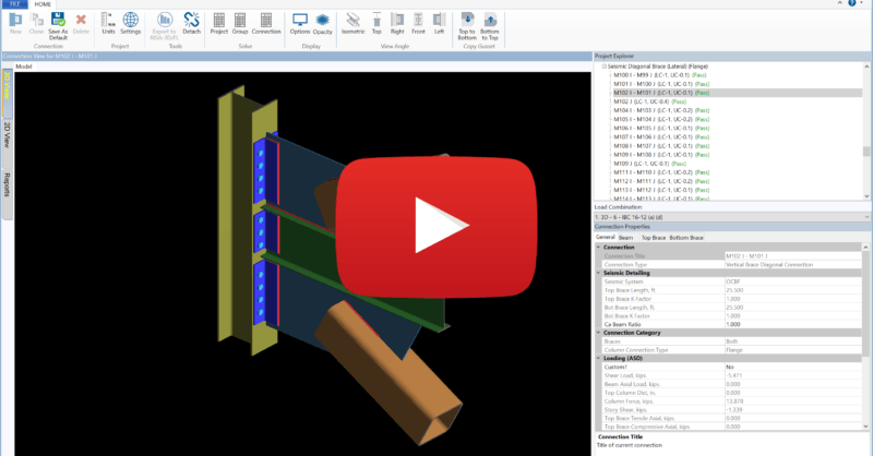 Seismic Braced Frames in RISAConnection v6