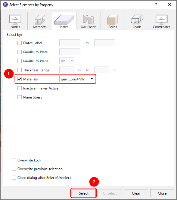 Selectelementsplates