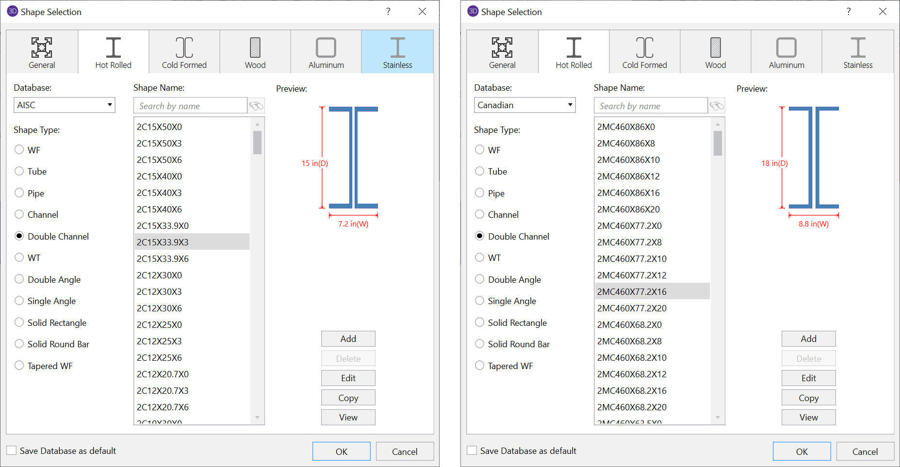 Shapedatabase channels2