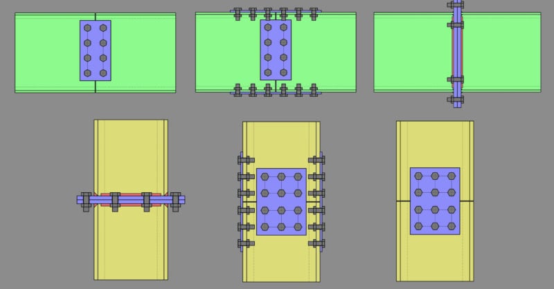 Defining Connections: Beam and Column Splices Connections