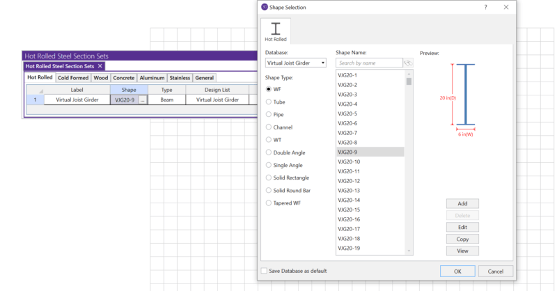Using Virtual Joist Girders in RISA-3D